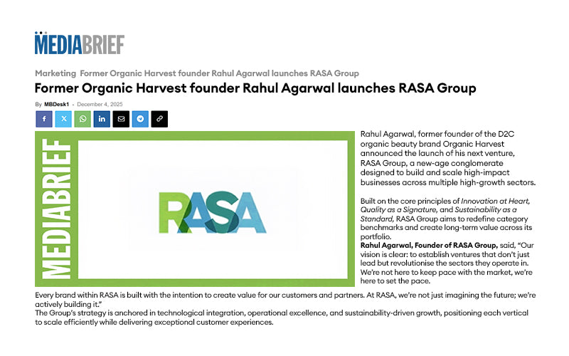 RASA Group Debuts to Organise Unstructured Sectors Across India